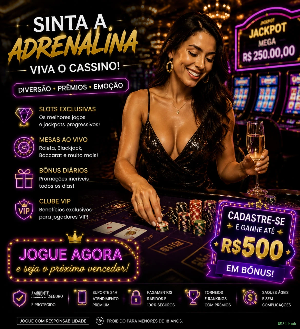 Conta 8531luck sincronizada site e app